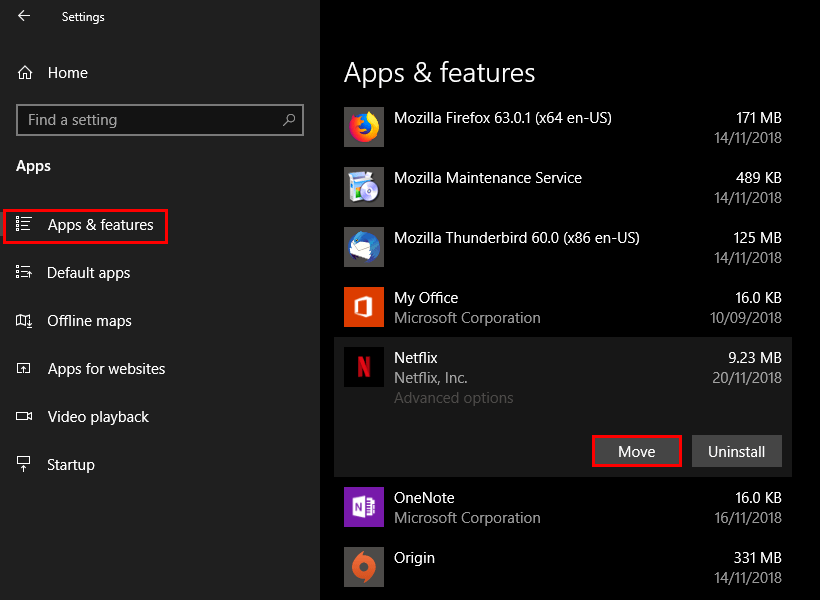 How to Change the Location Netflix Downloads Content to on Windows 10.